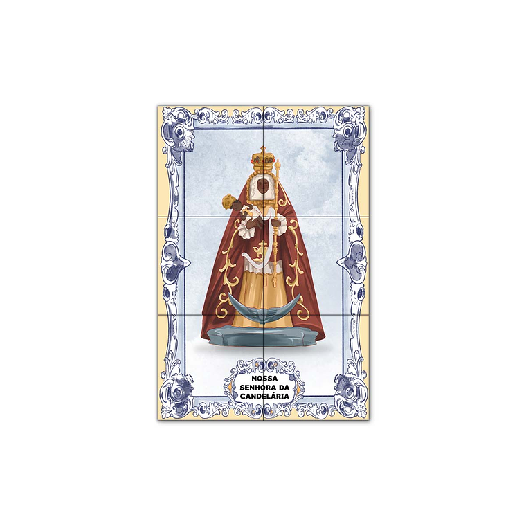 Painel de Azulejos de Nossa Senhora Candelária 30 cm x 45 cm 1