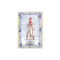 Painel de Azulejos de Nossa Senhora do Coração 30 cm x 45 cm