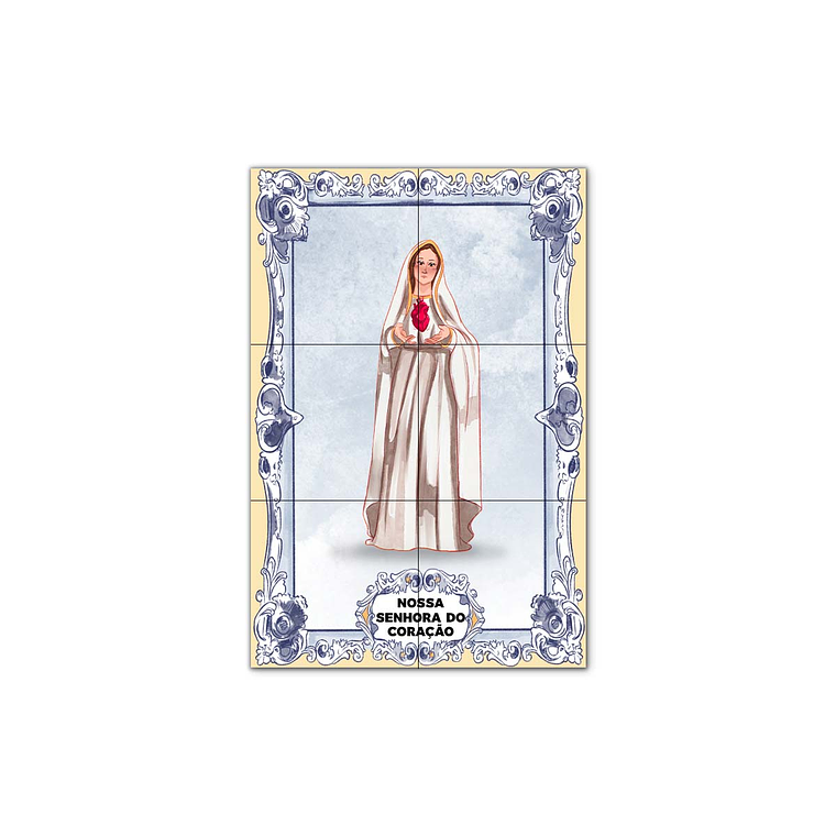 Painel de Azulejos de Nossa Senhora do Coração 30 cm x 45 cm 1