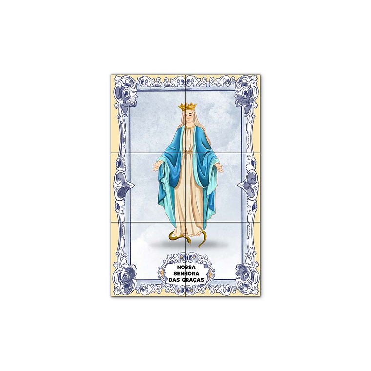 Painel de Azulejos de Nossa Senhora das Graças 30 cm x 45 cm 1