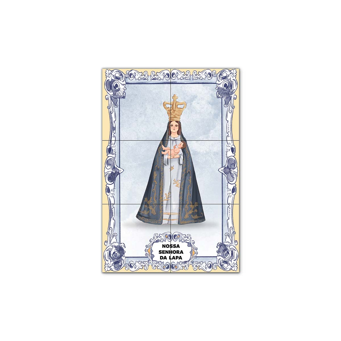 Painel de Azulejos de Nossa Senhora da Lapa 30 cm x 45 cm  1