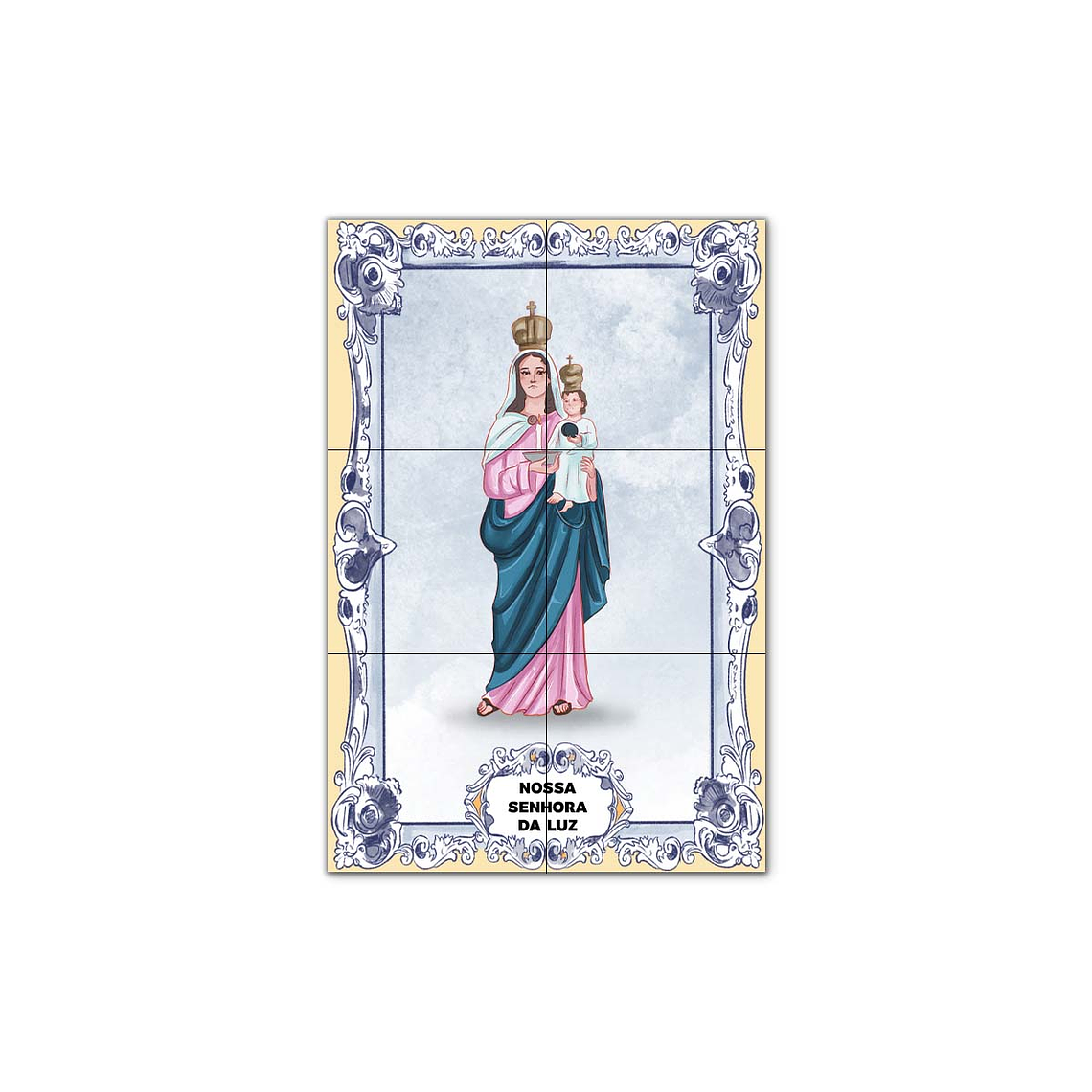 Painel de Azulejos de Nossa Senhora da Luz 30 cm x 45 cm 1