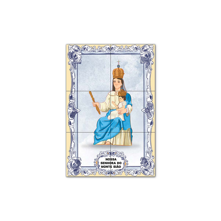 Painel de Azulejos de Nossa Senhora do Monte Sião 30 cm x 45 cm 1