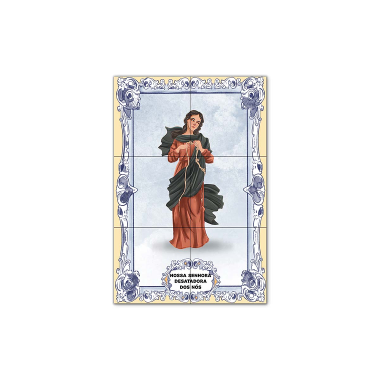 Painel de Azulejos de Nossa Senhora Desatadora de Nós 30 cm x 45 cm 1