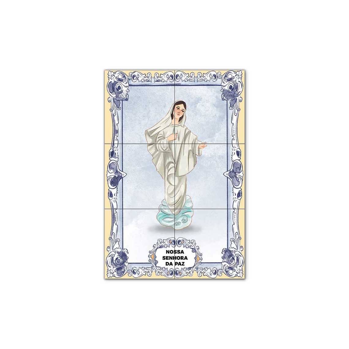 Painel de Azulejos de Nossa Senhora da Paz 30 cm x 45 cm 1