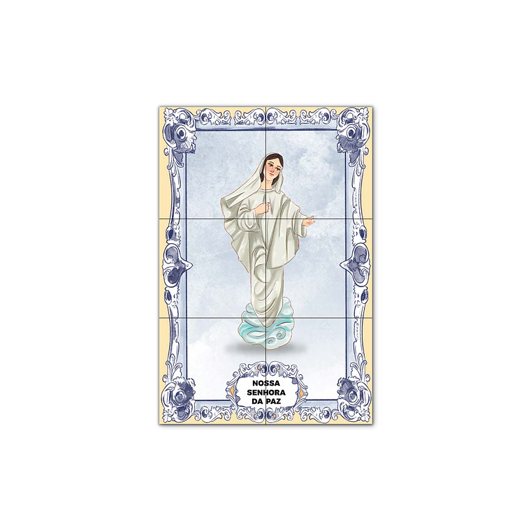 Painel de Azulejos de Nossa Senhora da Paz 30 cm x 45 cm 1