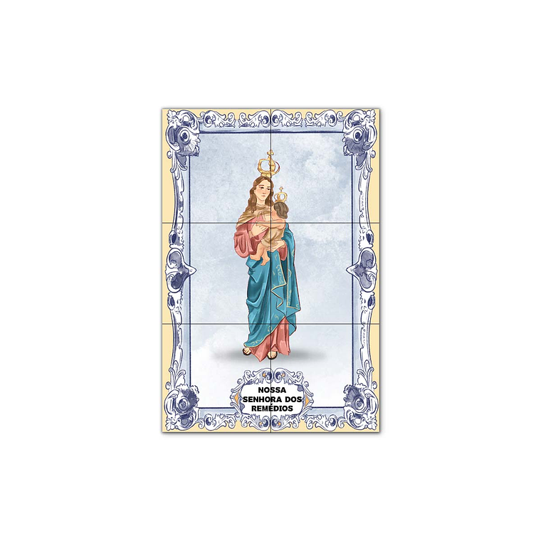 Painel de Azulejos de Nossa Senhora dos Remédios 30 cm x 45 cm 1