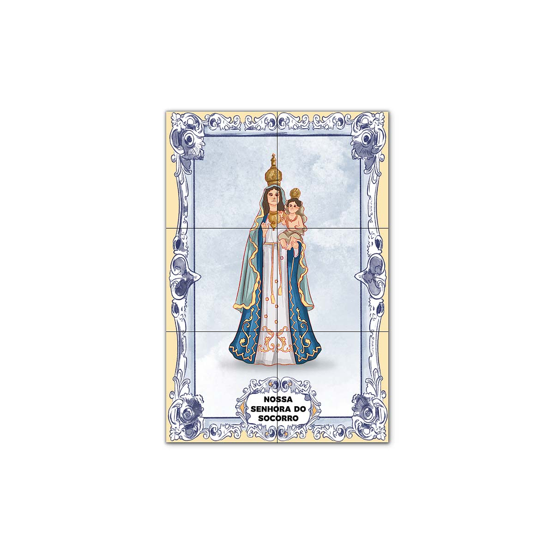 Painel de Azulejos de Nossa Senhora do Socorro 30 cm x 45 cm 1