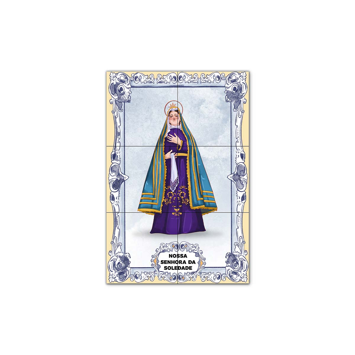 Painel de Azulejos de Nossa Senhora da Soledade 30 cm x 45 cm 1
