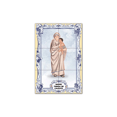 Painel de Azulejos de Madre Teresa de Calcutá 30 cm x 45 cm