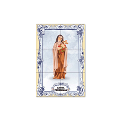 Painel de Azulejos de Santa Teresinha 30 cm x 45 cm