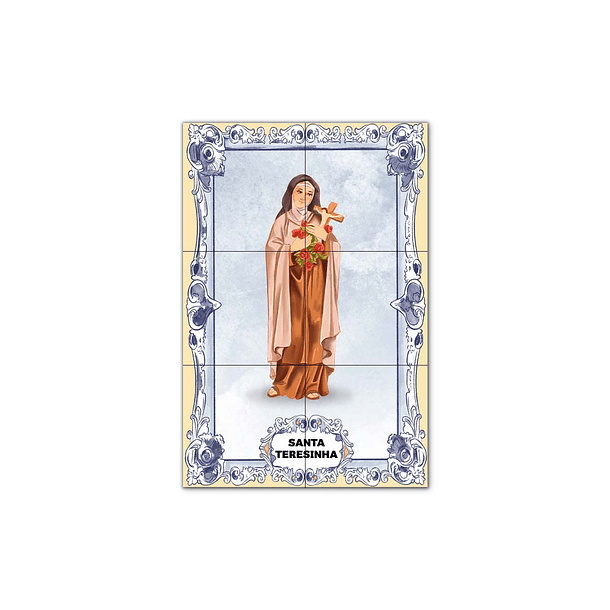 Painel de Azulejos de Santa Teresinha 30 cm x 45 cm 1