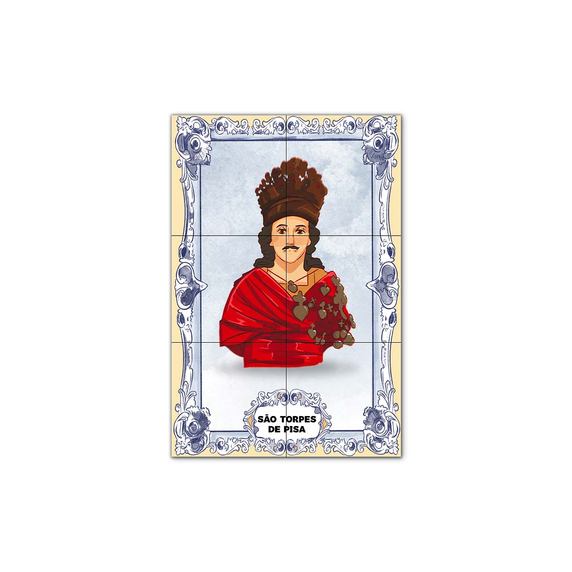 Painel de Azulejos de São Torpes de Pisa 30 cm x 45 cm 1