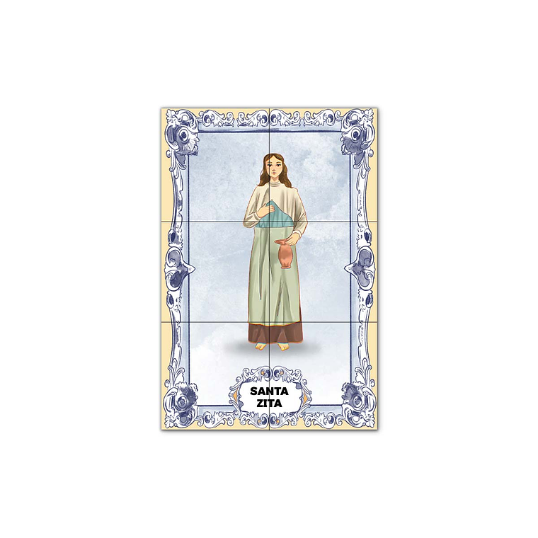 Painel de Azulejos de Santa Zita 30 cm x 45 cm 1