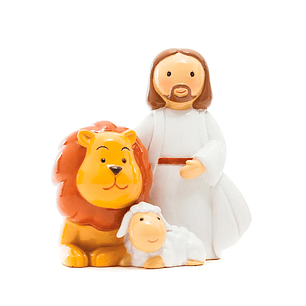 Jesus, Lion and Lamb Statue