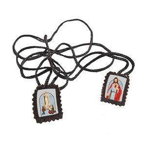 Scapulaire en tissu de l'Apparition de Fátima