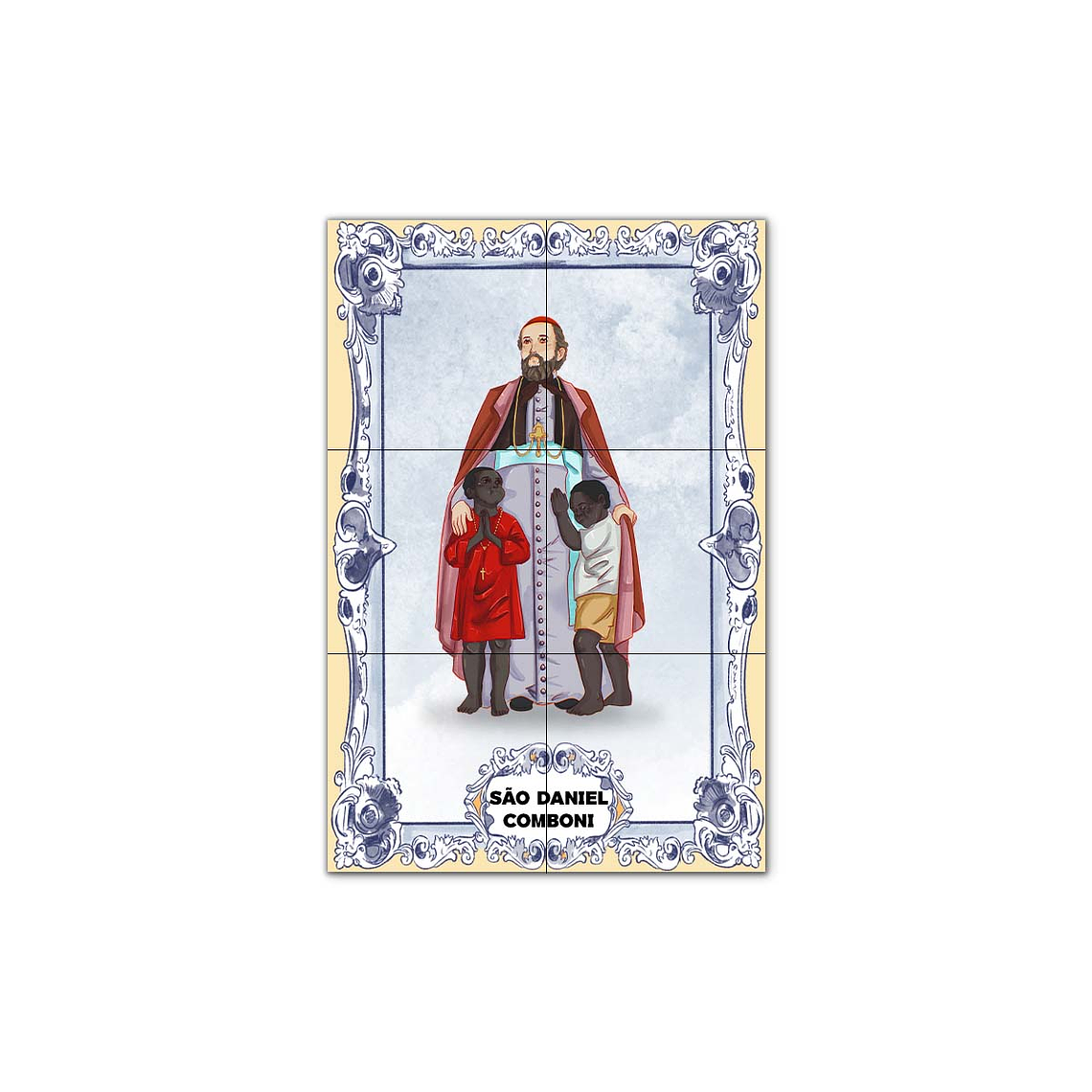 Painel de Azulejos de São Daniel Comboni 30 cm x 45 cm 1
