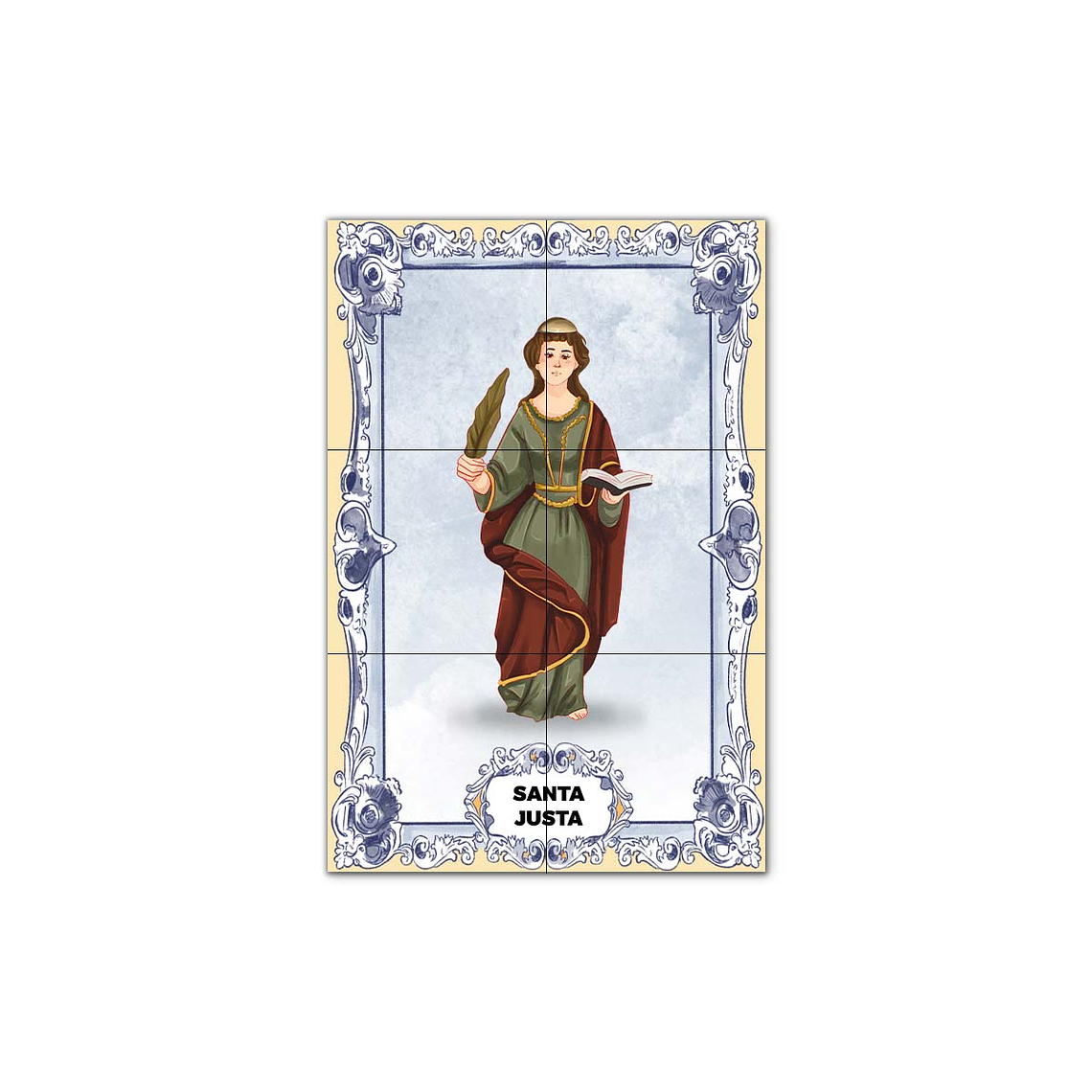 Painel de Azulejos de Santa Justa 30 cm x 45 cm 1