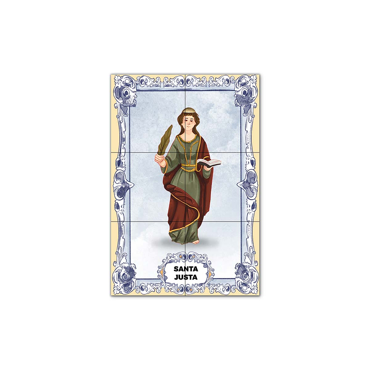 Painel de Azulejos de Santa Justa 30 cm x 45 cm 1
