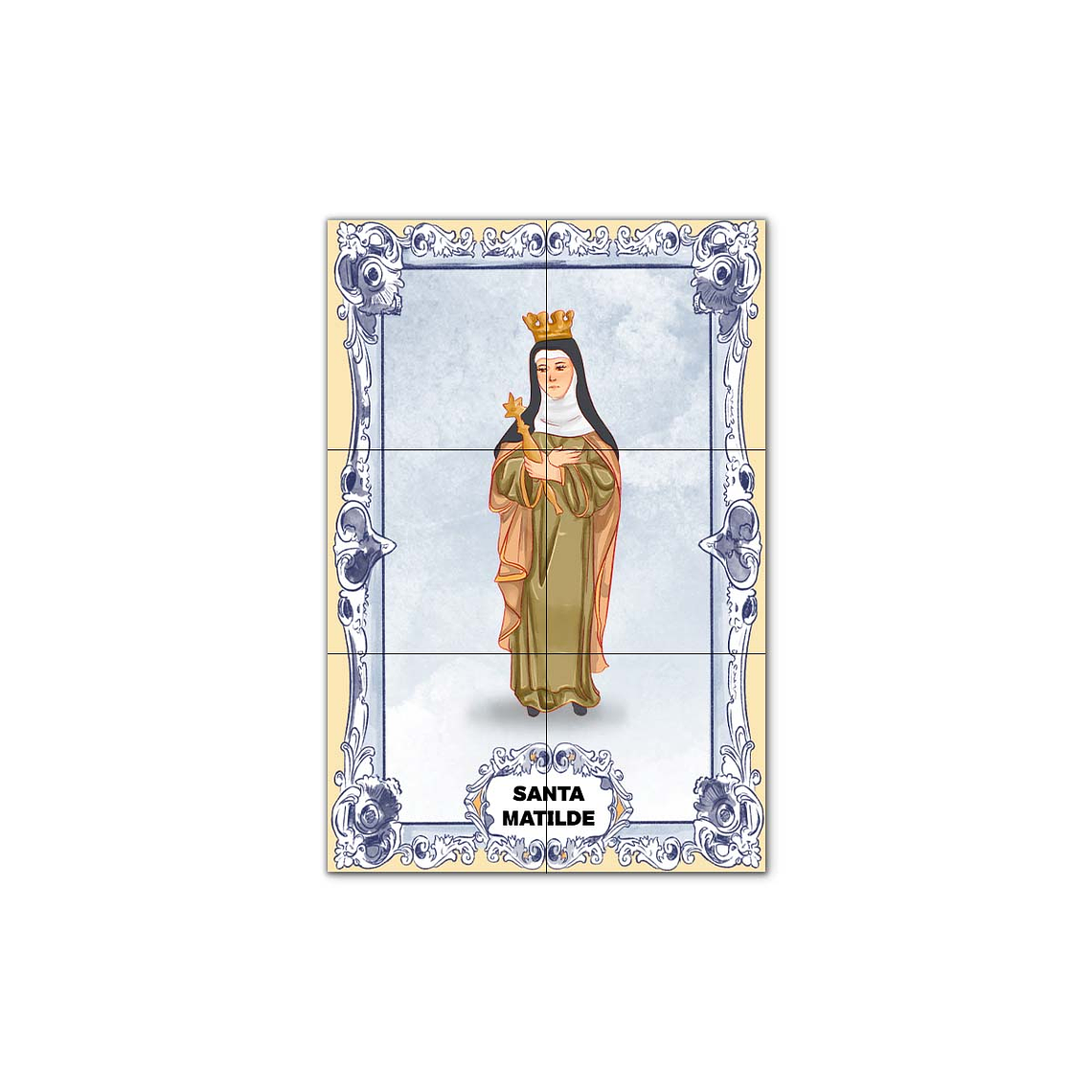 Painel de Azulejos de Santa Matilde 30 cm x 45 cm 1