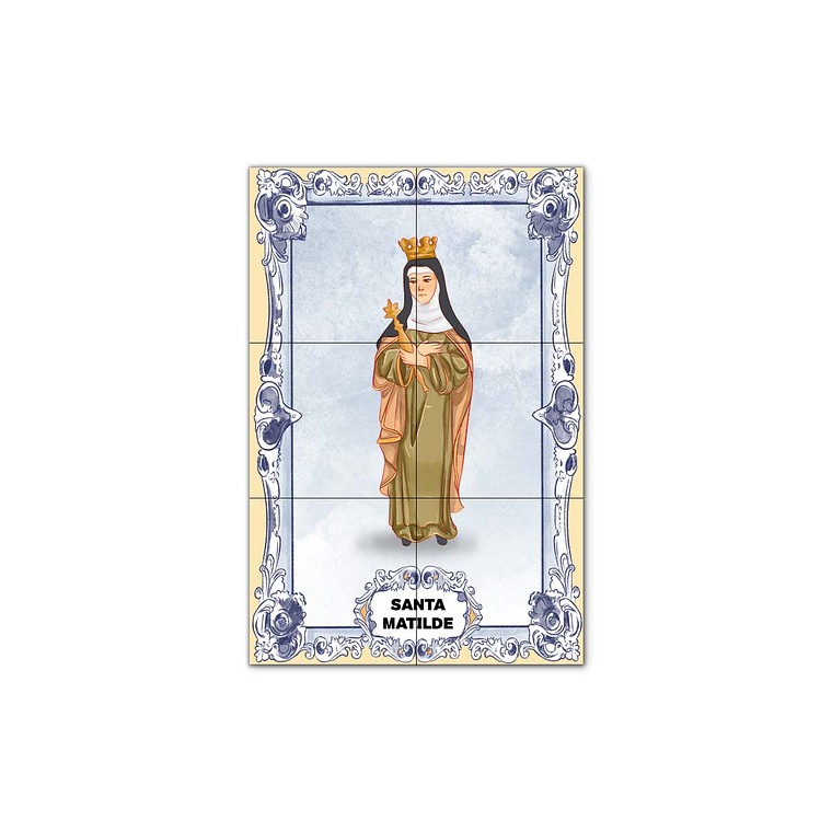 Painel de Azulejos de Santa Matilde 30 cm x 45 cm 1