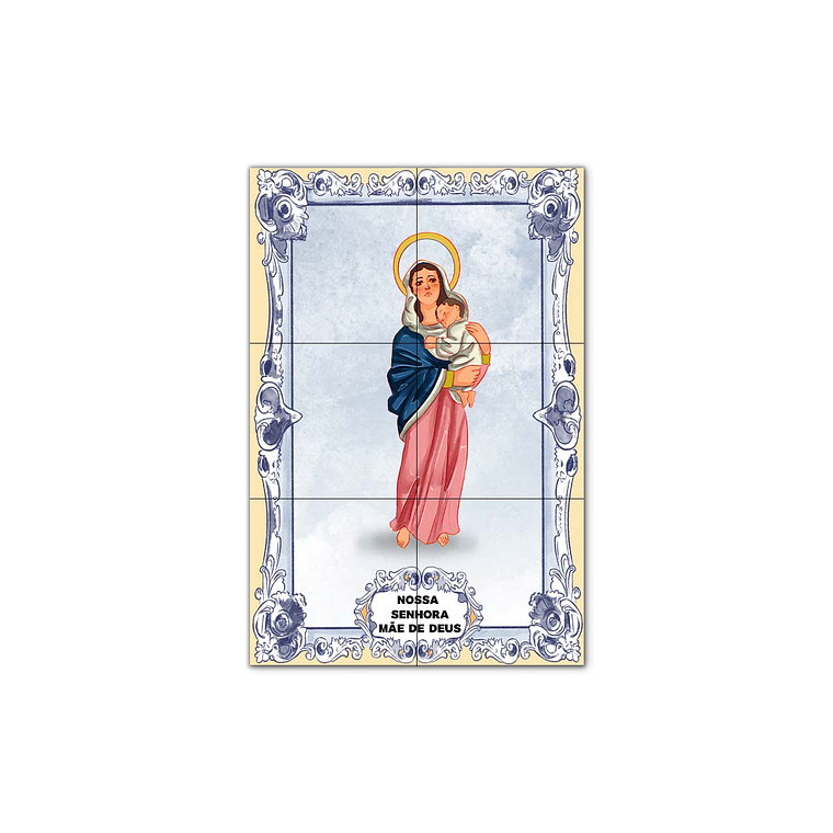 Painel de Azulejos de Nossa Senhora Mãe de Deus 30 cm x 45 cm 1