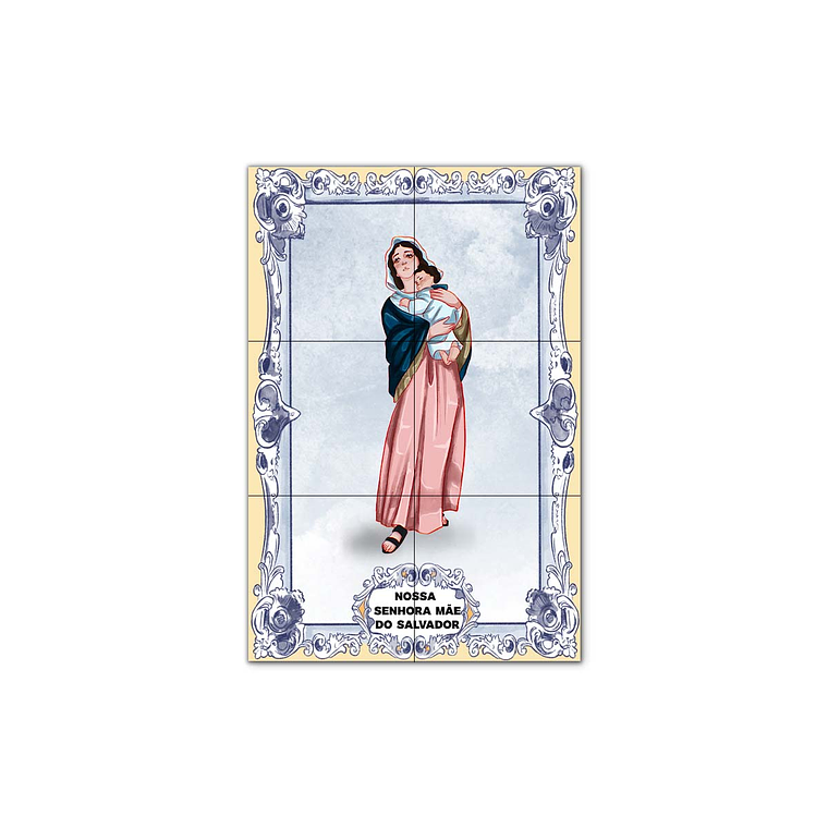 Painel de Azulejos de Nossa Senhora Mãe do Salvador 30 cm x 45 cm 1