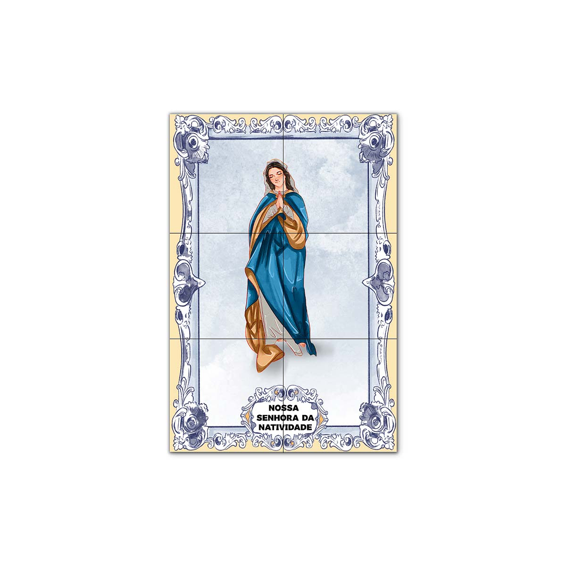 Painel de Azulejos de Nossa Senhora da Natividade 30 cm x 45 cm 1