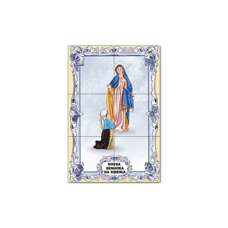Painel de Azulejos de Nossa Senhora da Ribeira 30 cm x 45 cm 1