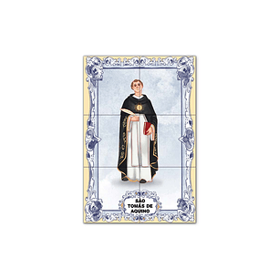 Saint Thomas Aquinas Tile Panel 30 cm x 45 cm