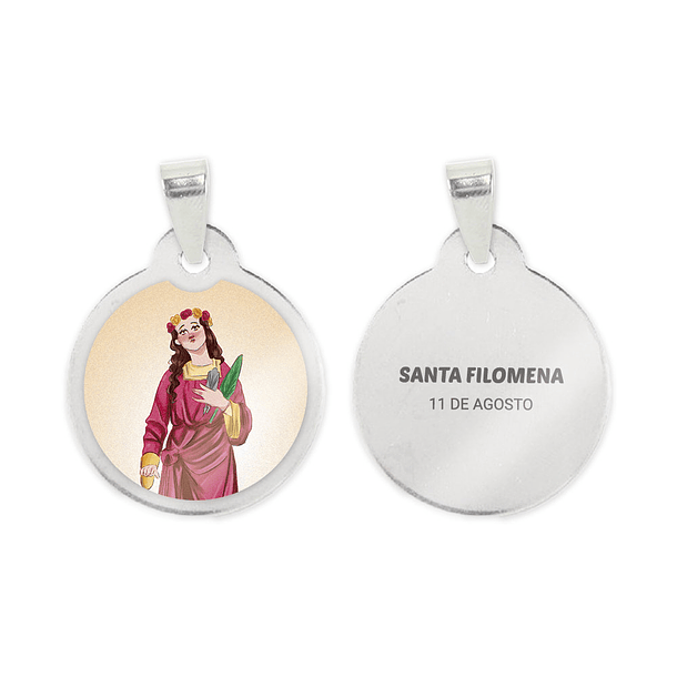 Medalha de aço de Santa Filomena 