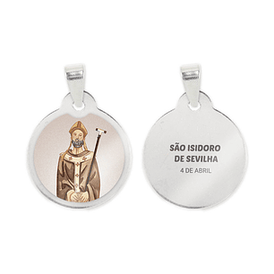 Médaille en acier de Saint Isidore de Séville