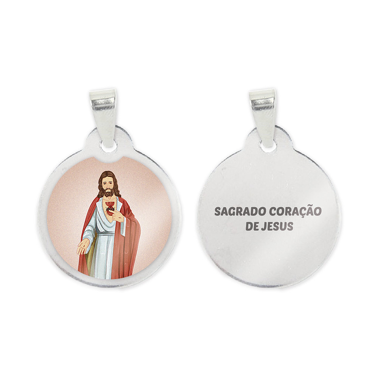 Medalla de acero del Sagrado Corazón de Jesús 1