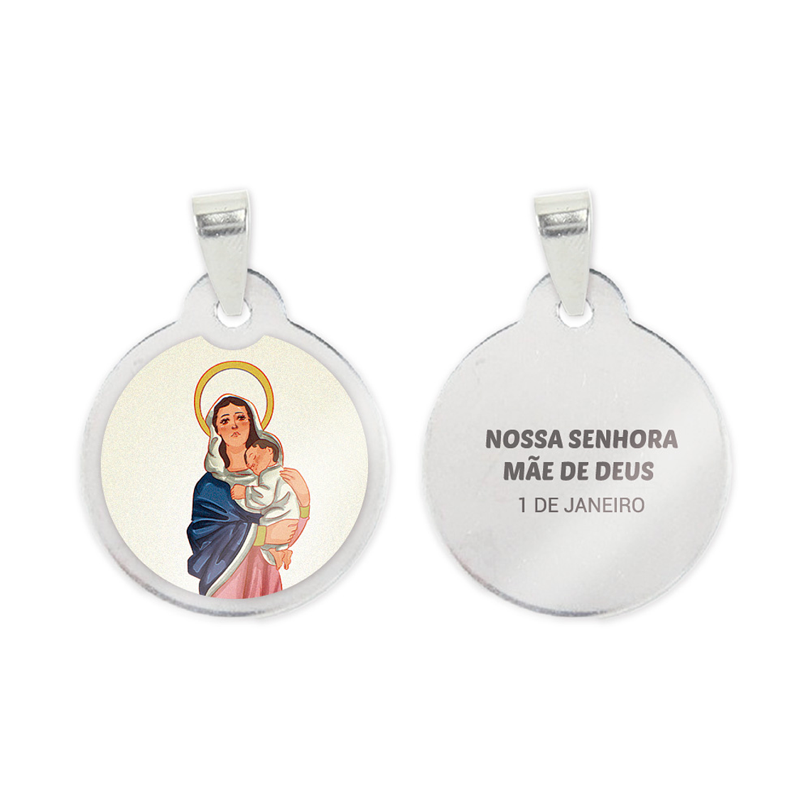 Medalha de aço de Nossa Senhora Mãe de Deus 1