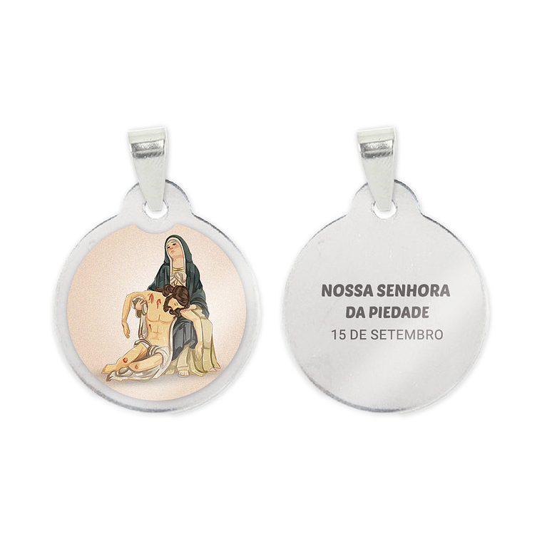 Medalha de aço de Nossa Senhora da Piedade 1