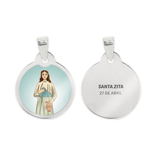 Saint Zita Steel Medal