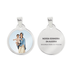 Medalha de aço de Nossa Senhora da Alegria