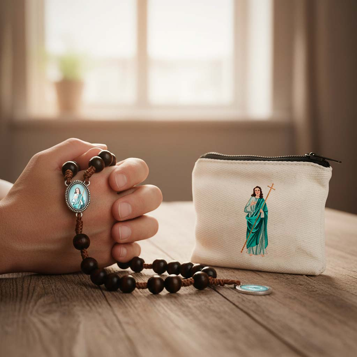 Portefeuille et chapelet de Saint Marthe 5