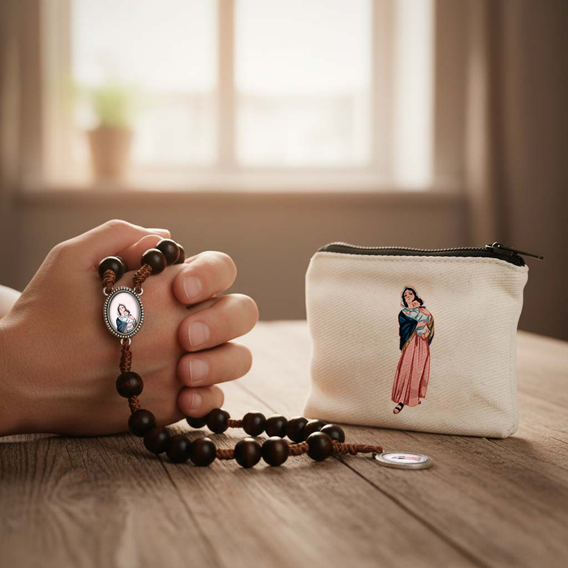 Carteira para terço de Nossa Senhora Mãe do Salvador 3