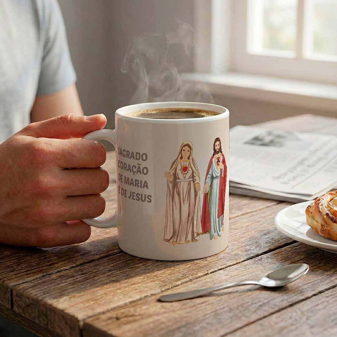 Tasse Sacré-Cœur de Marie et Jésus 2