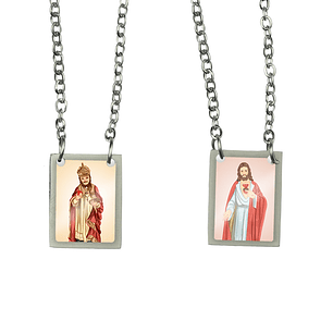 Saint Augustine Stainless Steel Scapular