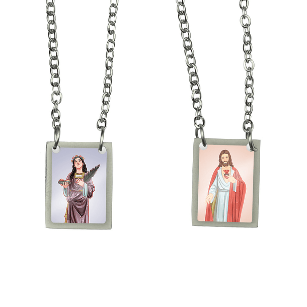 Saint Agatha Stainless Steel Scapular 1