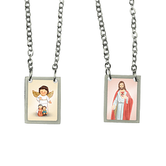 Guardian Angel Stainless Steel Scapular