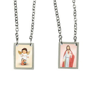 Guardian Angel Stainless Steel Scapular
