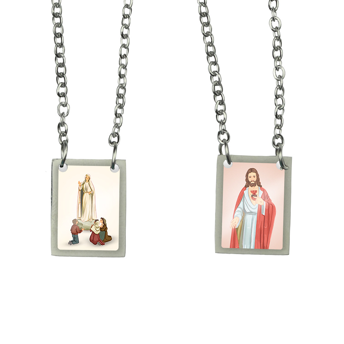 Steel scapular commemorating the Apparition of Fátima 1