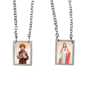 Saint Francis of Assisi Stainless Steel Scapular
