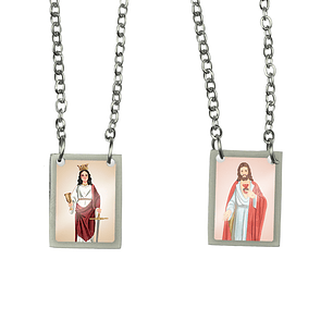 Saint Barbara Stainless Steel Scapular
