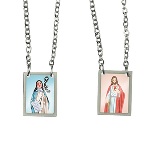 Saint Beatrice Stainless Steel Scapular