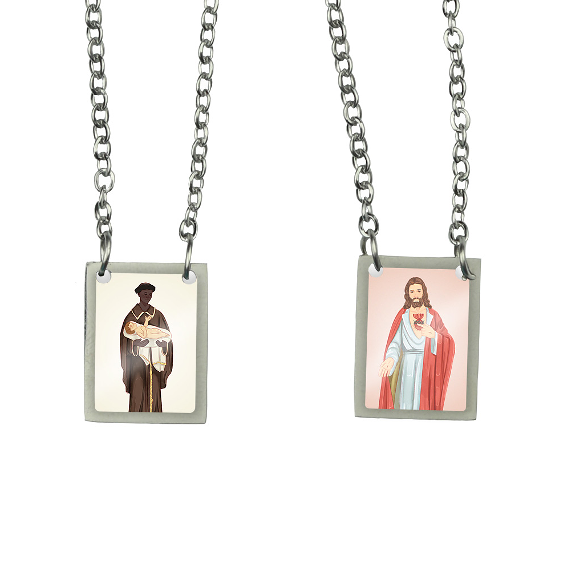 Escapulário de aço de São Benedito 1