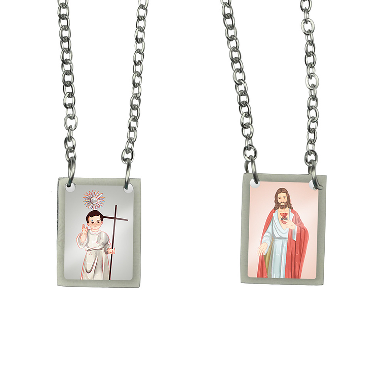 Scapolare in acciaio del Buon Bambino Gesù 1